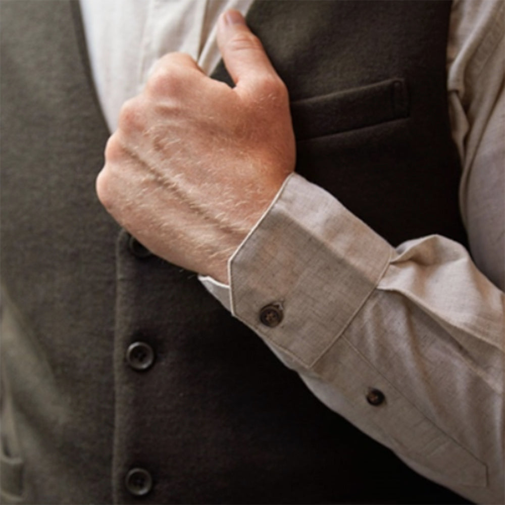 hunter green irish tweed waistcoat