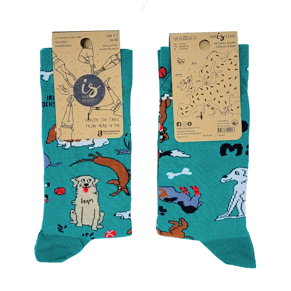 fun colourful 100% cotton irish socks