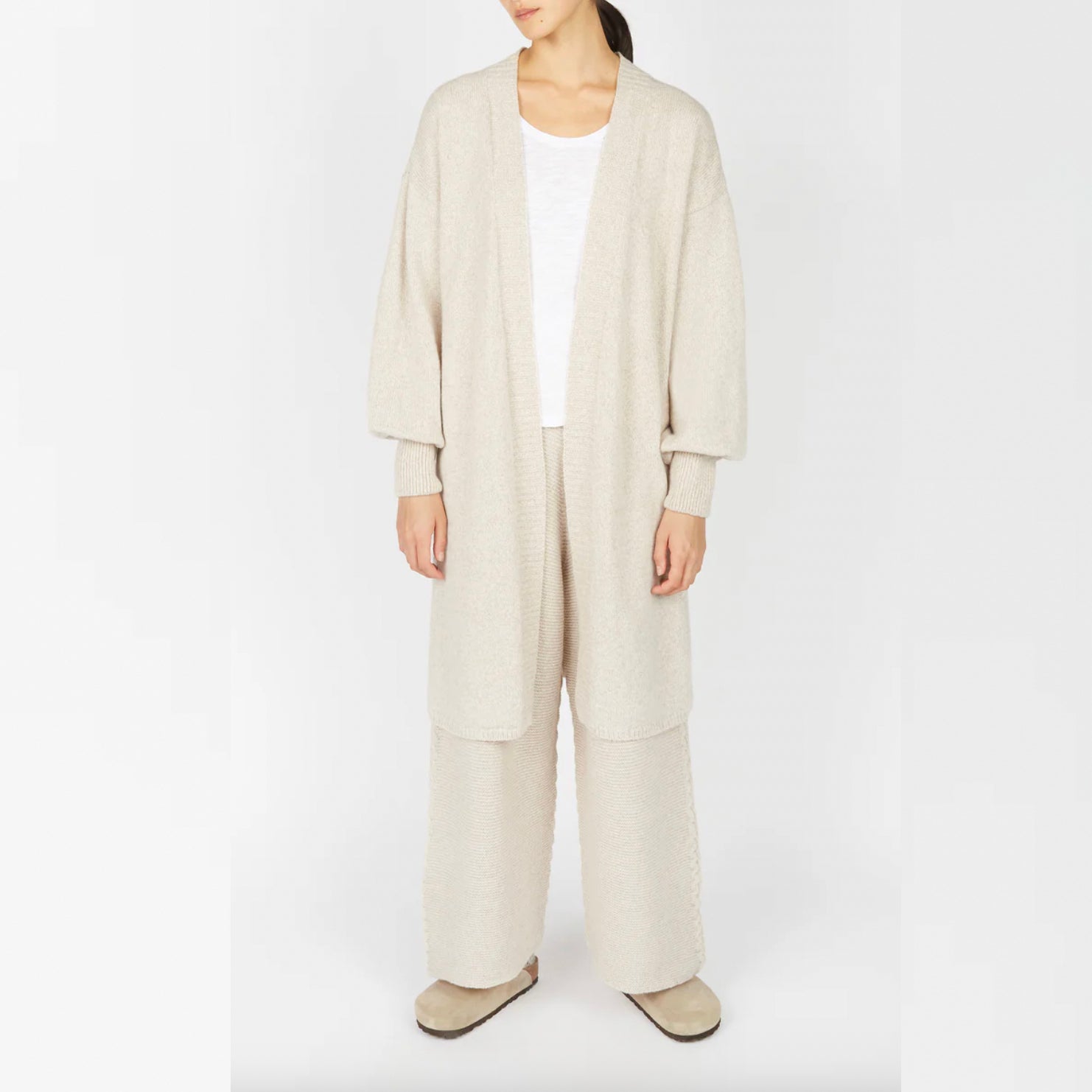 Off white ladies wool cardigan