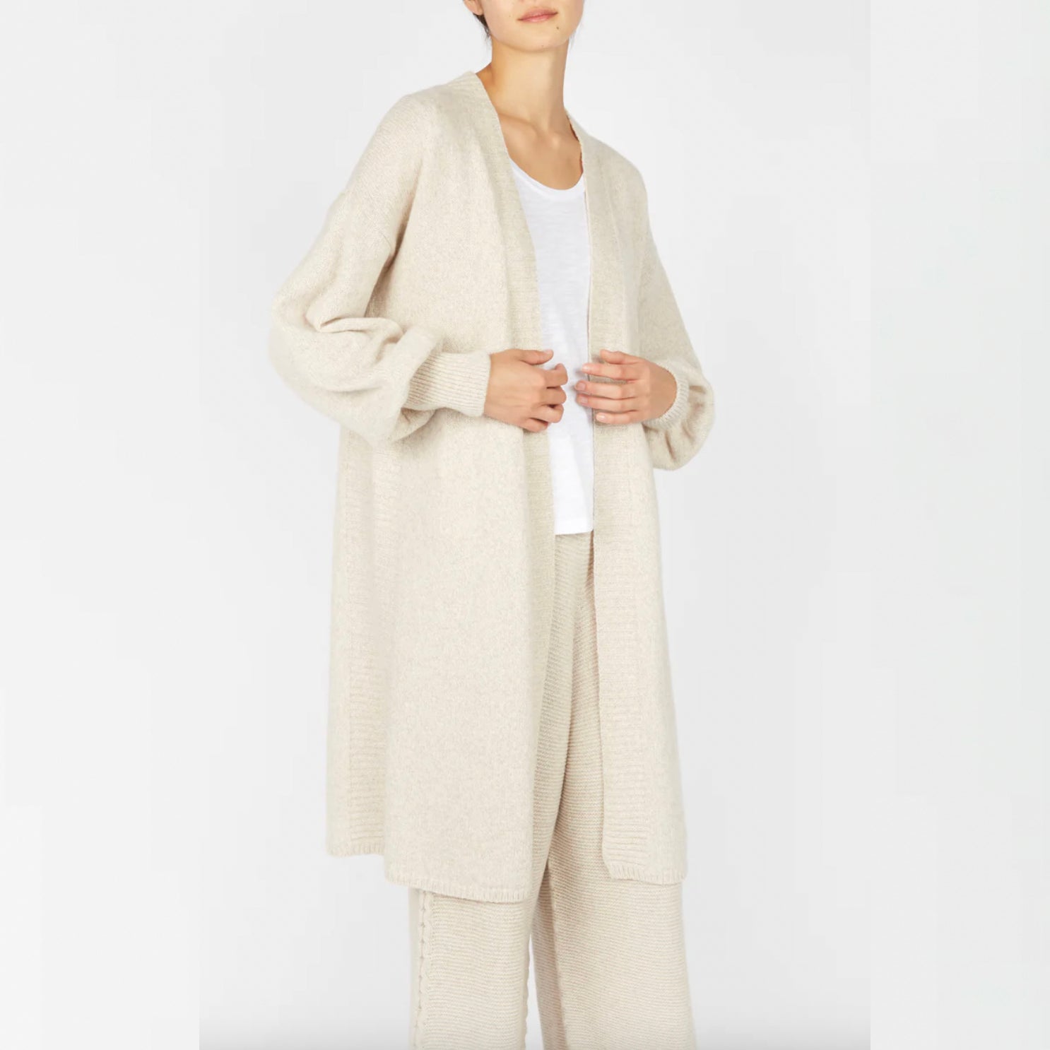 Off white ladies wool cardigan