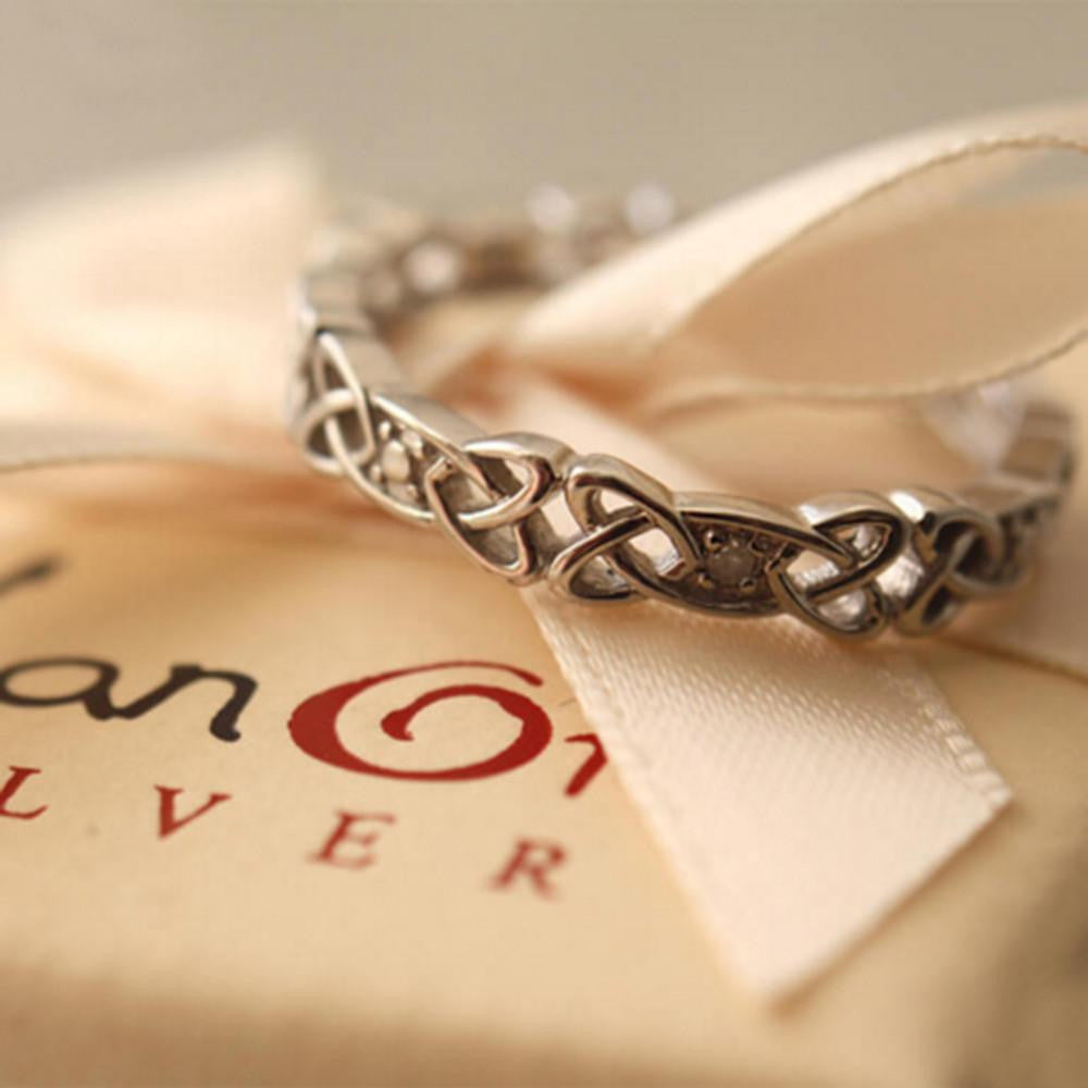 Diamond Celtic Irish Ring