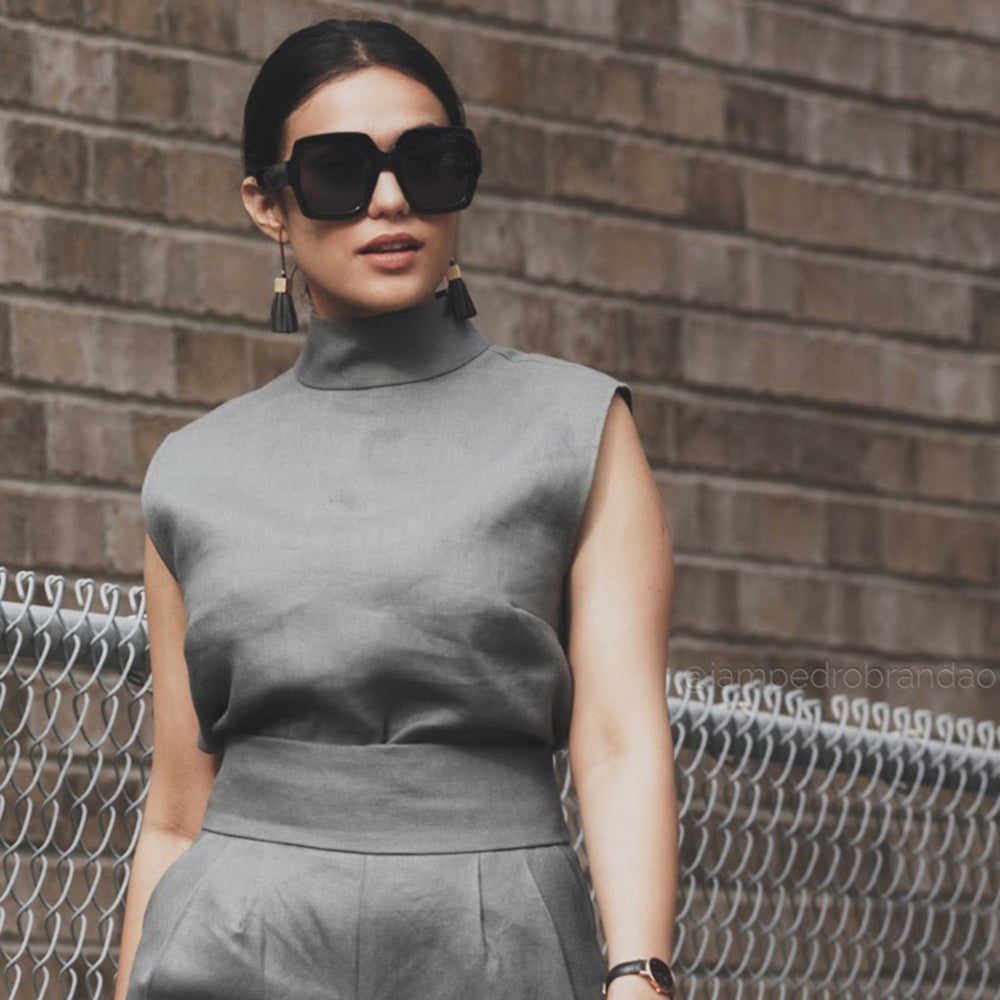 Cropped Linen Pants