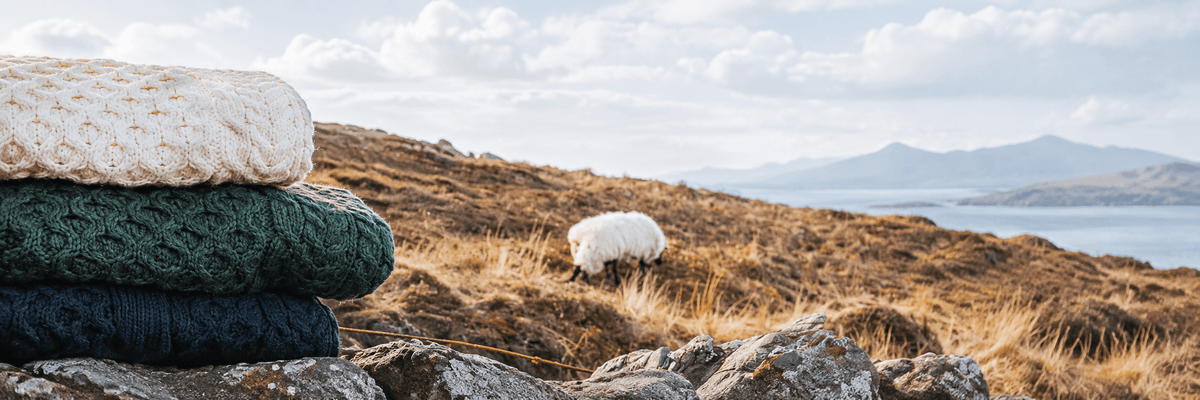 aran sweaters in the hills of ireland 