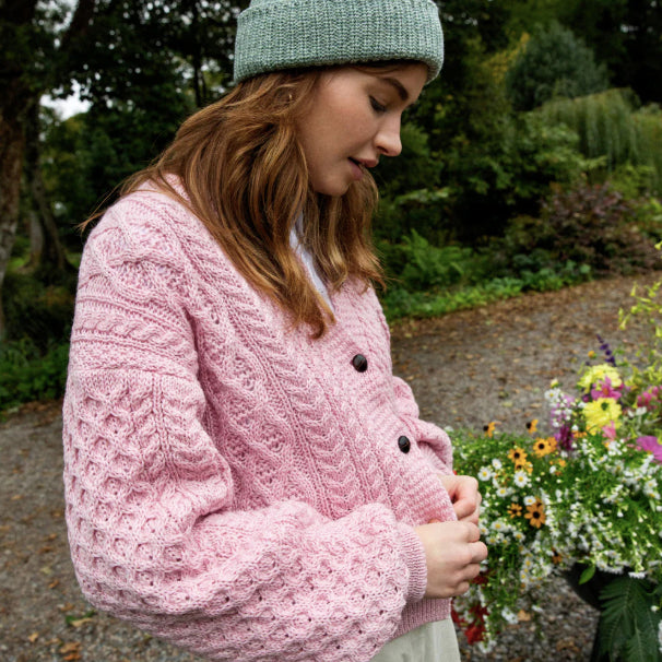 Irish Ladies Knitted Sweater Blue
