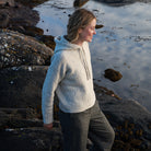 Cropped Hoodie With Pouch Pocket Oyster