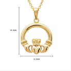 14kt gold irish claddagh neccklace 