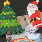 Christmas tree & Santa alphabet jigsaw magnet