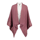 wrap cardigan in pink with texttured details