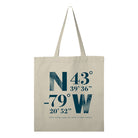 cotton tote bag with coordinates