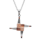 Irish Made St Brigids Cross Rose Gold Sterling Silver Necklace Toronto