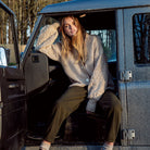 Irish Wool Button Cardigan with Cable Knit Sleeves.