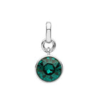 Square emerald pendant charm