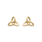 Gold Triquetra Stud Earrings