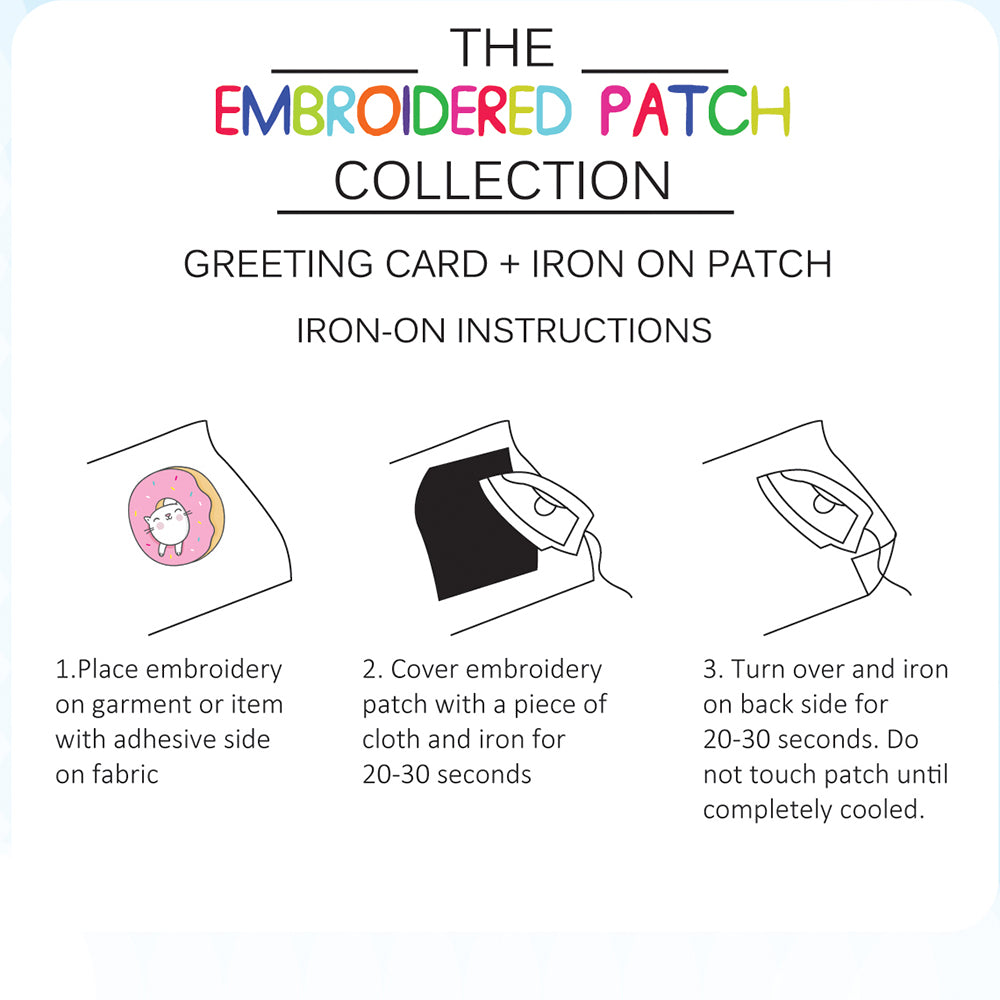 Iron-on patch instructions from the embroidered patch collection